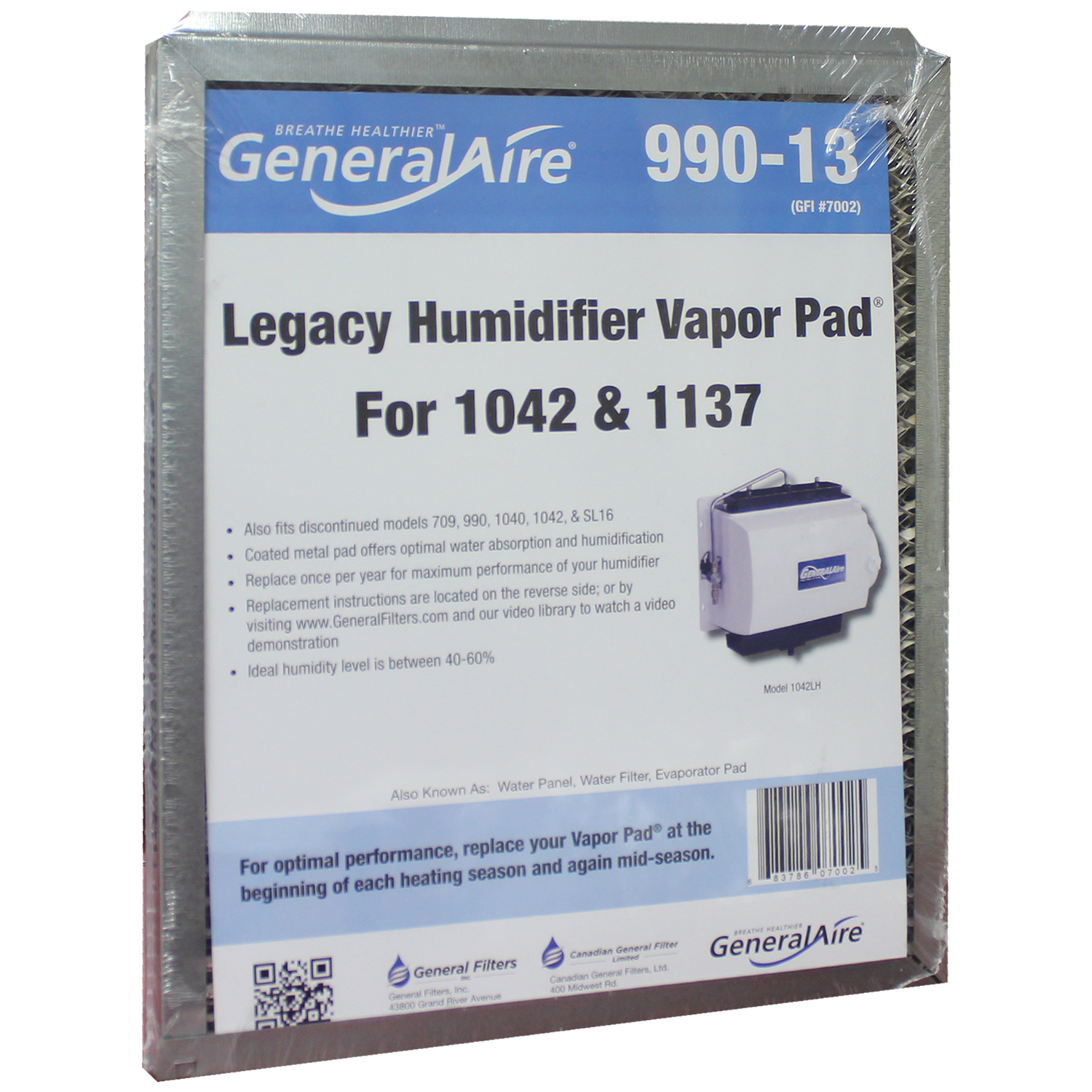 Generalaire 12x10x2 GA 990-13 Humidifier Pad